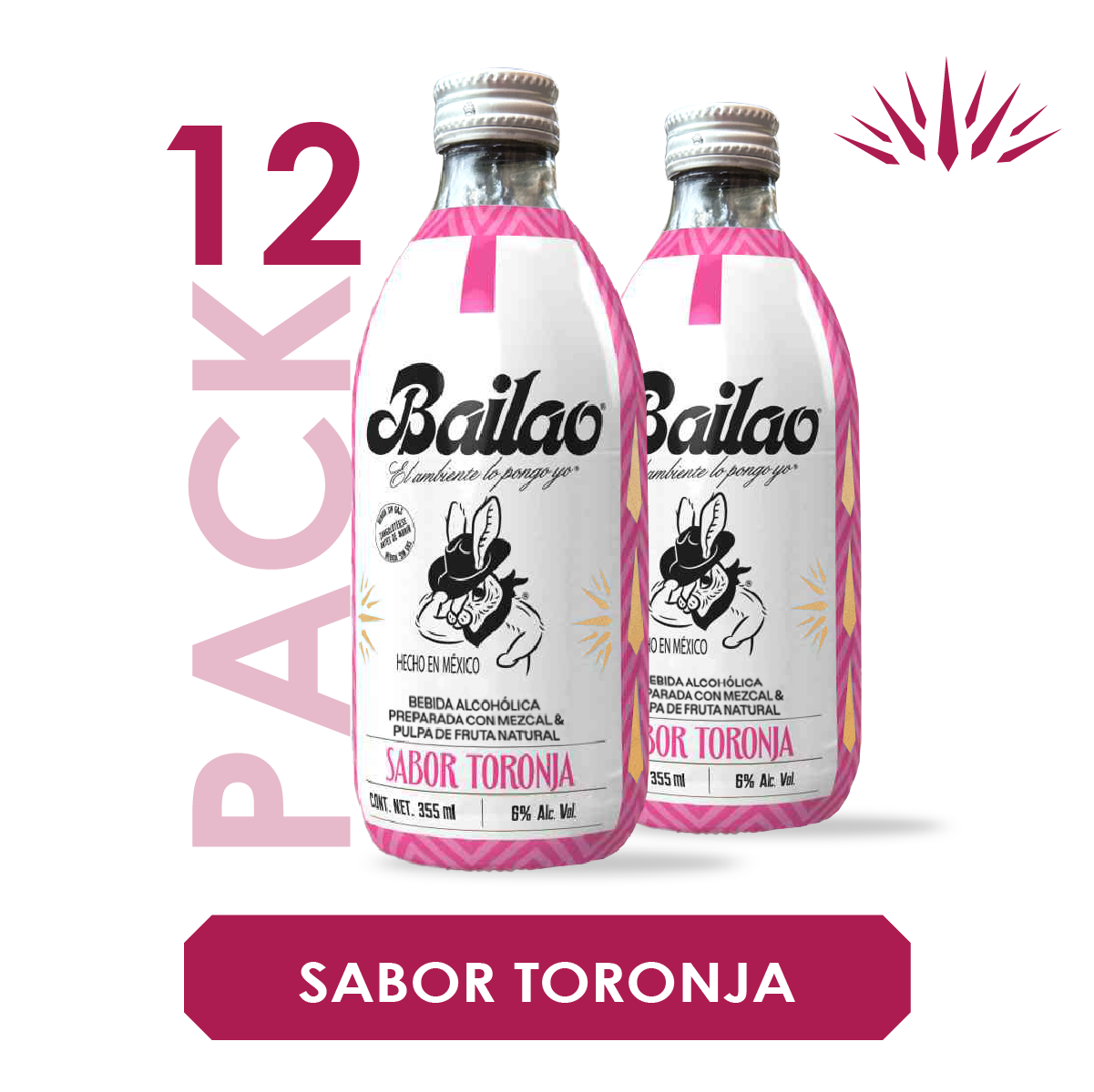 Bailao Mezcal sabor Toronja 355 ml / 12 PACK