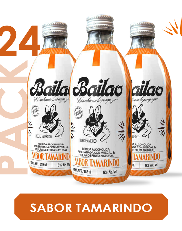 Bailao Mezcal sabor Tamarindo 355 ml / 24 PACK