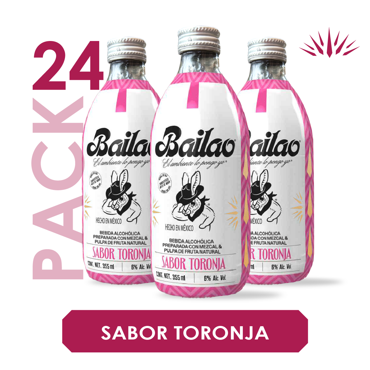 Bailao Mezcal sabor Toronja 355 ml / 24 PACK