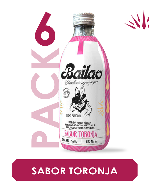 Bailao Mezcal sabor Toronja 355 ml / 6 PACK